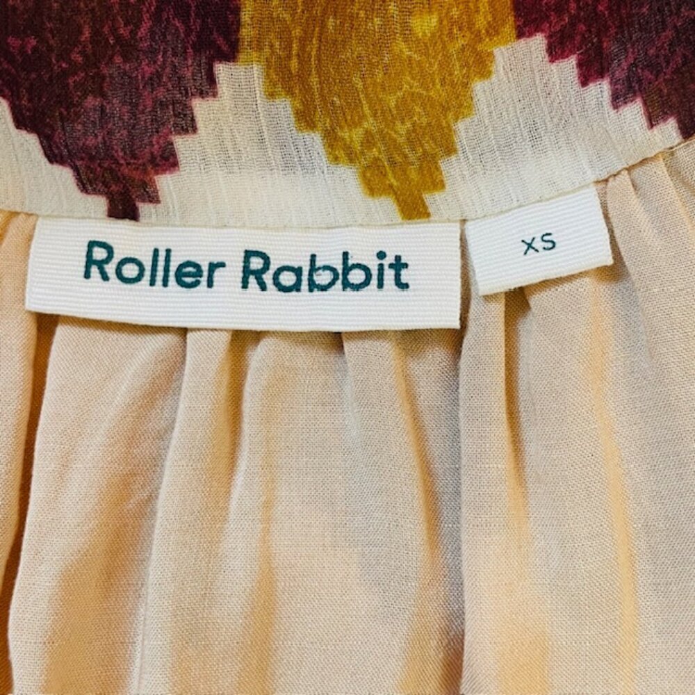 Roller Rabbit | Norma Gertrude Geo Print Wrap Maxi Dress - Size XS/ S - Picture 7 of 11